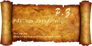 Pólya Zoltán névjegykártya